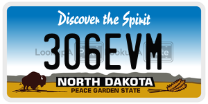 306EVM  license plate in ND