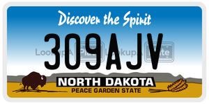 309AJV  license plate in ND