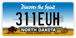 311EUH  license plate in ND