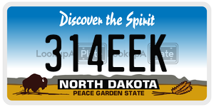 314EEK  license plate in ND