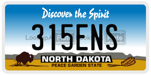 315ENS  license plate in ND