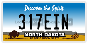 317EIN  license plate in ND
