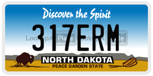 317ERM  license plate in ND