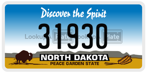 31930  license plate in ND
