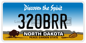 320BRR  license plate in ND