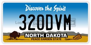 320DVM  license plate in ND