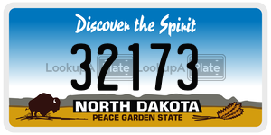 32173  license plate in ND