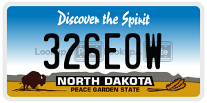 326EOW  license plate in ND