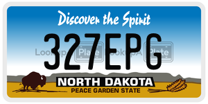 327EPG  license plate in ND