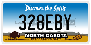328EBY  license plate in ND