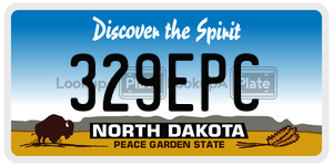 329EPC  license plate in ND