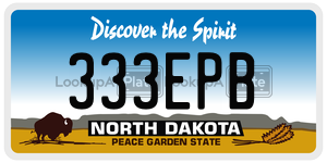 333EPB  license plate in ND