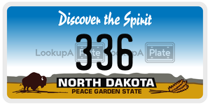 336  license plate in ND