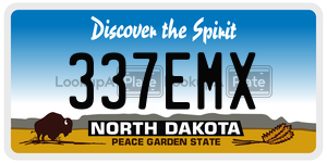 337EMX  license plate in ND