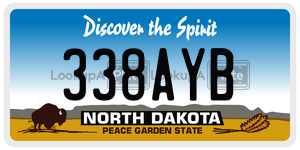 338AYB  license plate in ND