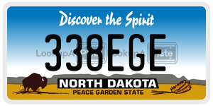 338EGE  license plate in ND