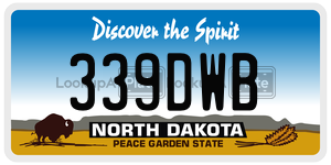 339DWB  license plate in ND