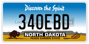 340EBD  license plate in ND