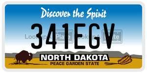 341EGV  license plate in ND