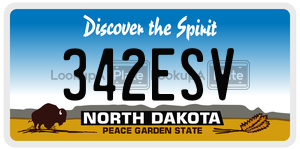 342ESV  license plate in ND