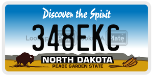 348EKC  license plate in ND