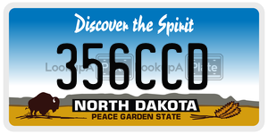 356CCD  license plate in ND