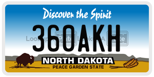 360AKH  license plate in ND