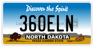 360ELN  license plate in ND