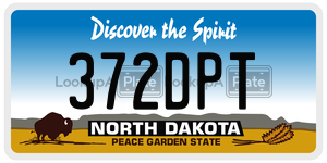 372DPT  license plate in ND