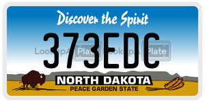 373EDC  license plate in ND