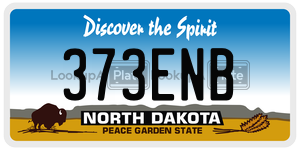 373ENB  license plate in ND
