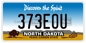 373EOU  license plate in ND