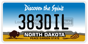 383DIL  license plate in ND