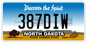 387DIW  license plate in ND