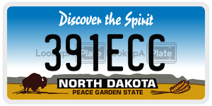 391ECC  license plate in ND