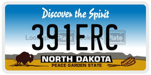 391ERC  license plate in ND