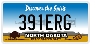 391ERG  license plate in ND