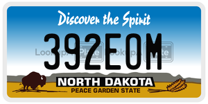 392EOM  license plate in ND