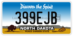 399EJB  license plate in ND