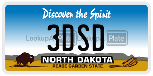 3DSD  license plate in ND