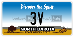 3V  license plate in ND