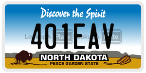 401EAV  license plate in ND