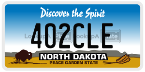 402CLE  license plate in ND