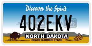 402EKV  license plate in ND