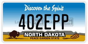 402EPP  license plate in ND