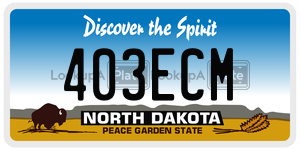 403ECM  license plate in ND