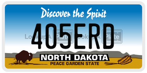 405ERD  license plate in ND