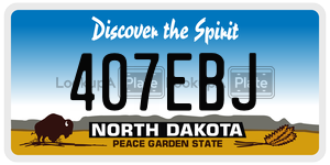 407EBJ  license plate in ND