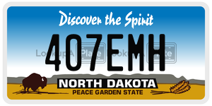 407EMH  license plate in ND