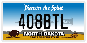 408BTL  license plate in ND